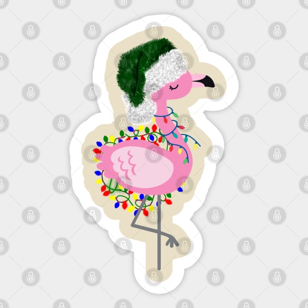 Tropical Christmas Sticker by theplaidplatypusco